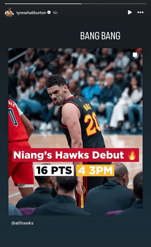 Tyrese Haliburton's Instagram Stories