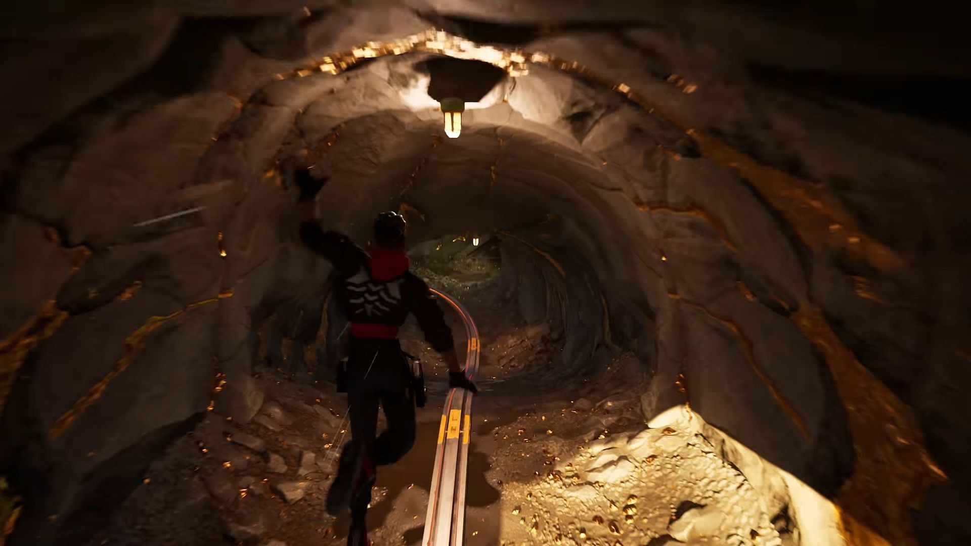 The trailer showcases the new gold mine POI (Image via YouTube/Epic Games)