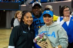 Jordan Chiles' mother Gina gets emotional as she makes her feelings known as gymnast is named 'Women of the Year' along with A'ja Wilson