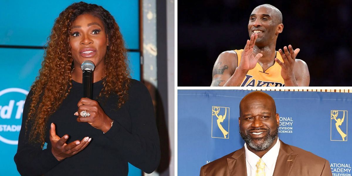 Serena Williams (L); Kobe Bryant and Shaquille O