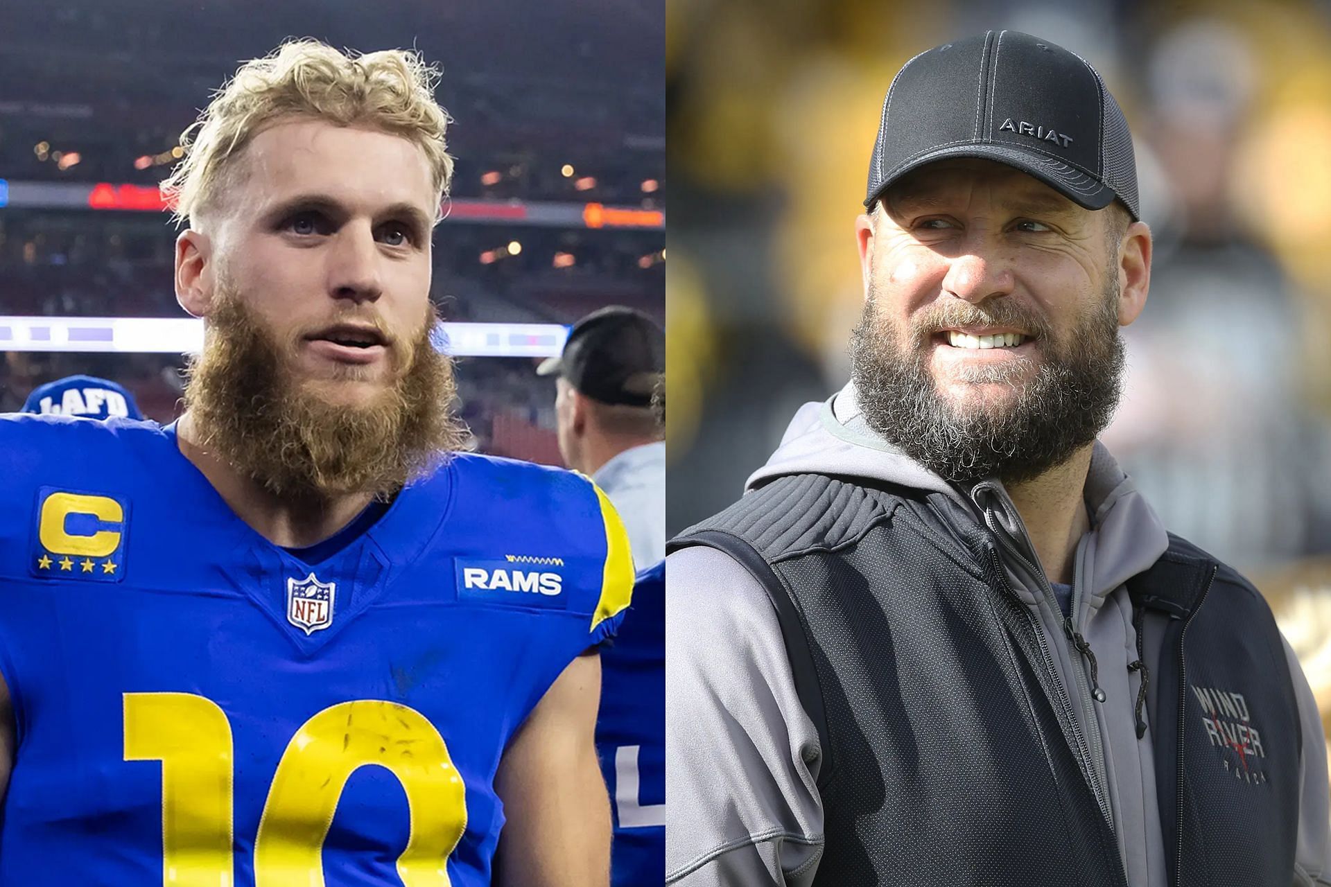 Cooper Kupp - L and Ben Roethlisberger - R (Collage Images Credit: IMAGN)