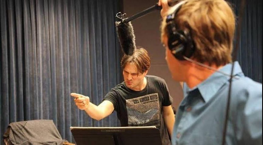 Scott Whyte at the voice recording session for Crackdown 2 (Image via @thescottwhyte on Instagram)