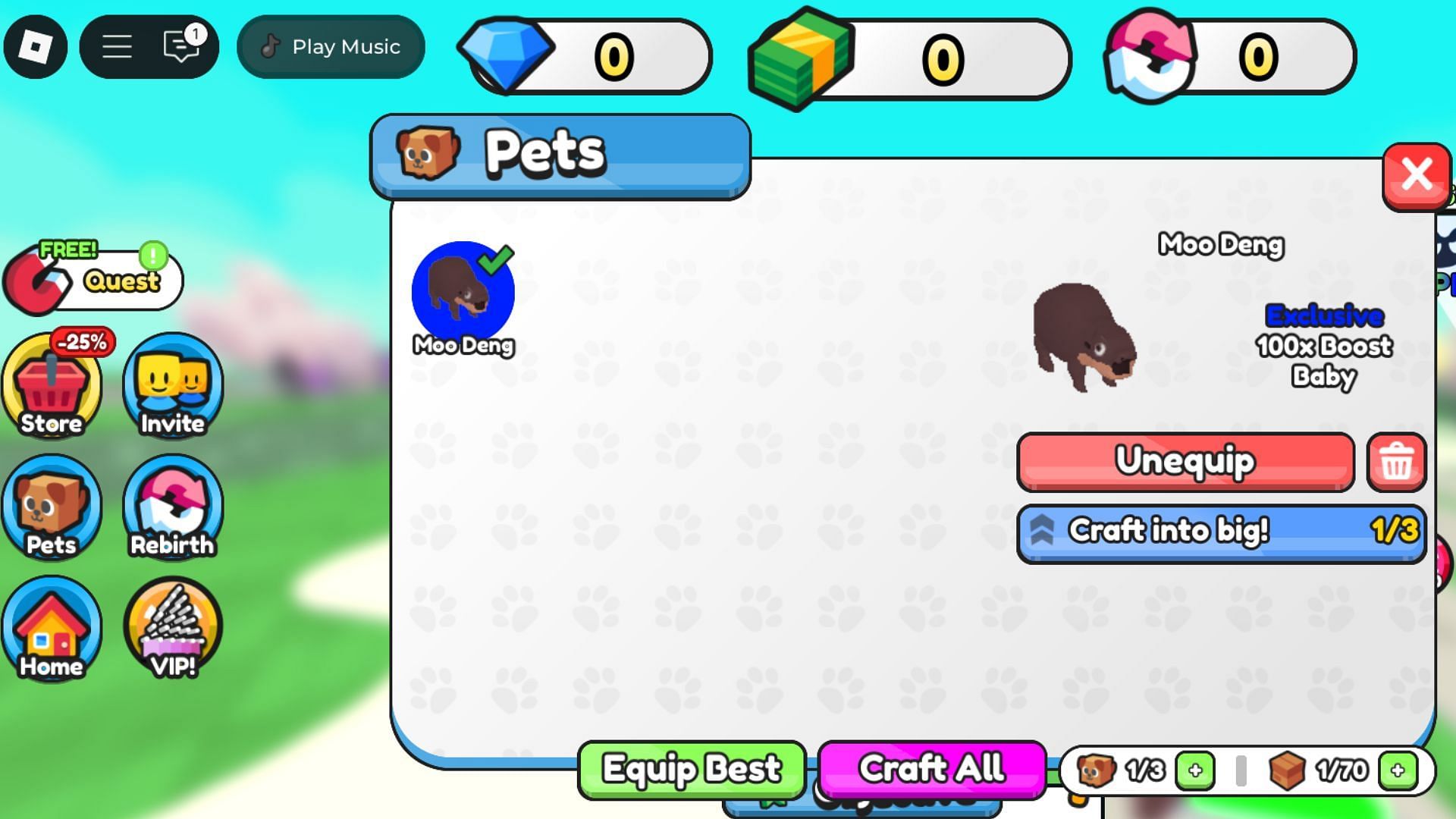 Exclusive Pets can be obtained by using codes (Image via Roblox)