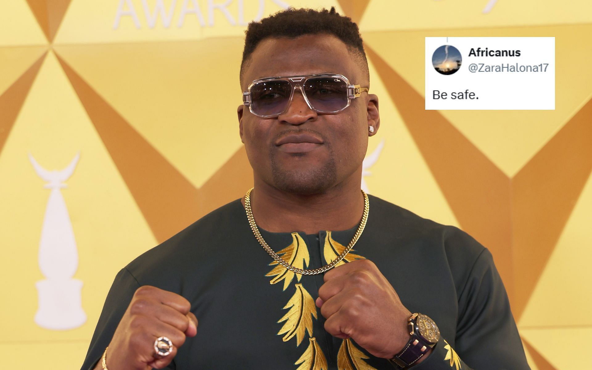 Francis Ngannou (pictured) recounted a bizarre incident, which he stated befell him this morning [Image courtesy: Getty Images]