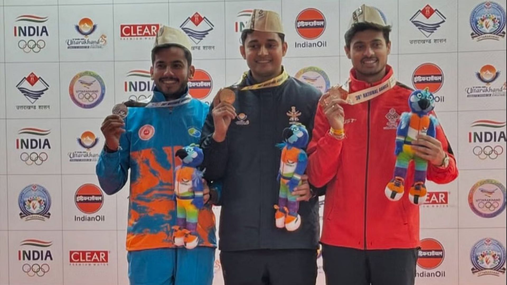 Niraj Kumar with a gold medal 