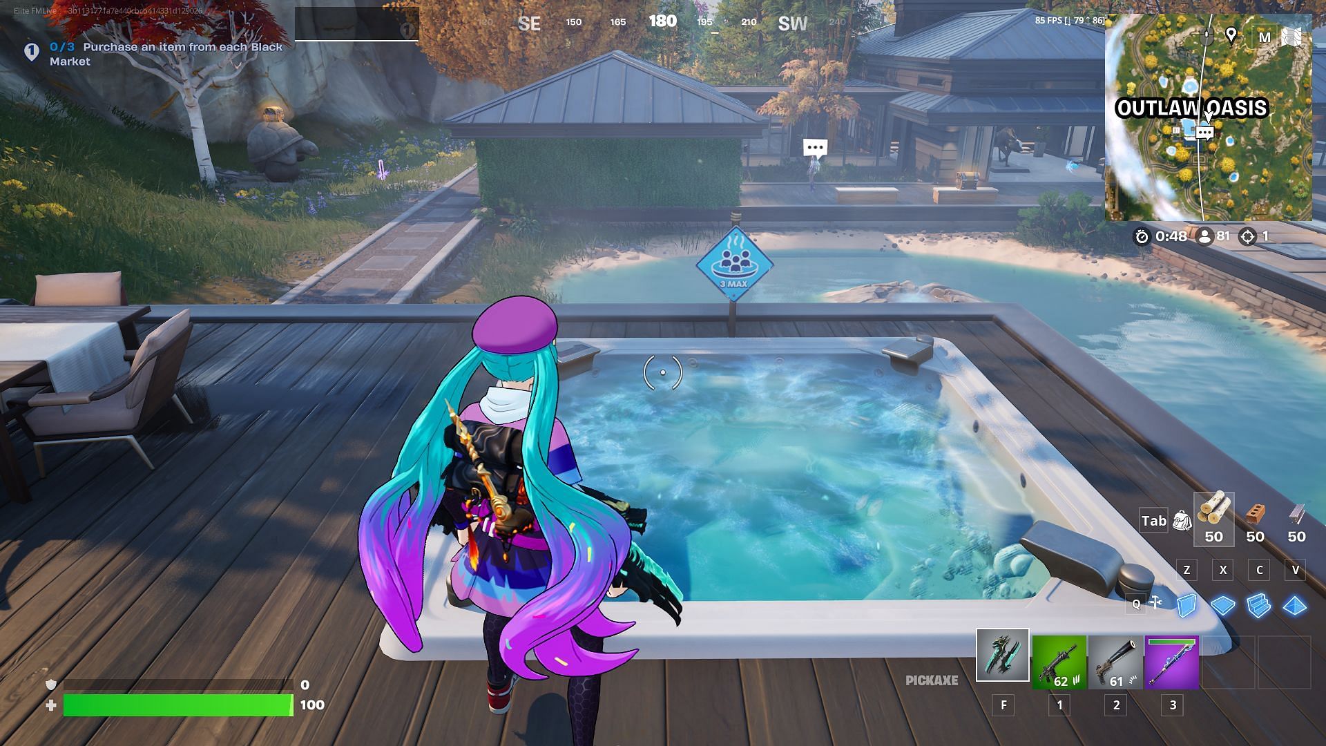 The hilarious hot tub feature has left players in splits (Image via Epic Games)