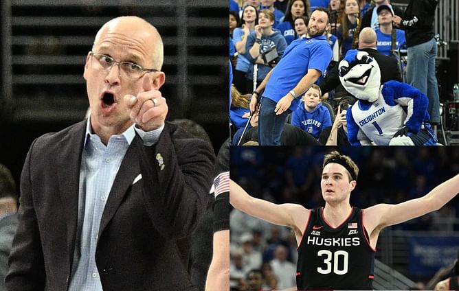 Fans troll Dan Hurley for funny moment as Liam McNeeley carries UConn to win vs Creighton: "Just gave us a funny gif"