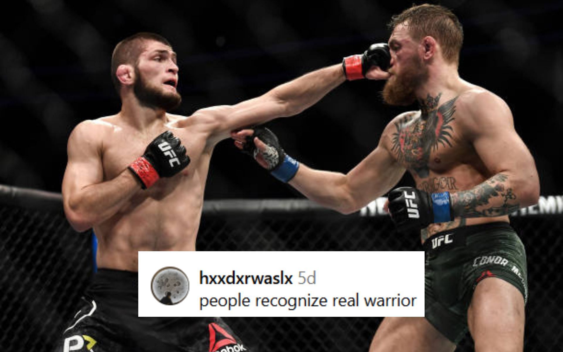 Fans react to Khabib Nurmagomedov (left) gaining more followers than Conor McGregor (right). [Image courtesy: Getty]