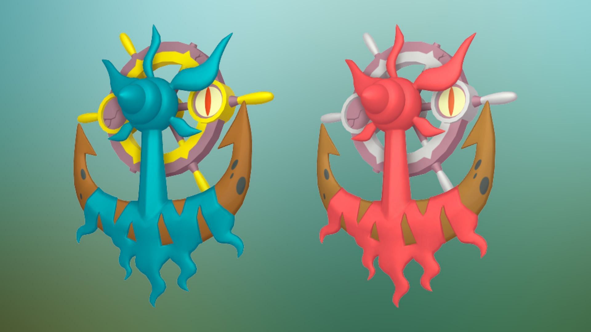 Dhelmise Shiny comparison (Image via TPC)