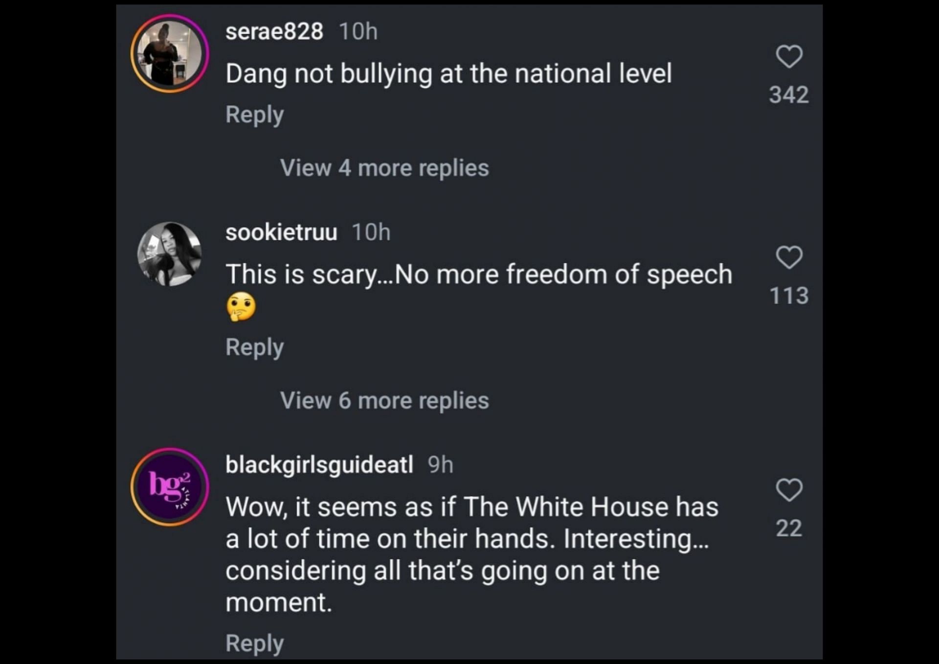 Internet users react to the viral Trump administration video (Image via Instagram)