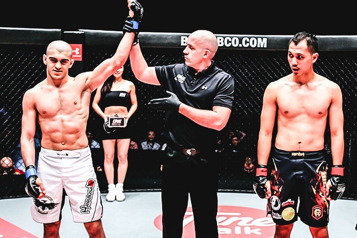 Dagi Arslanaliev (left), Mishal Alfad (right) [Photo via ONE Championship]