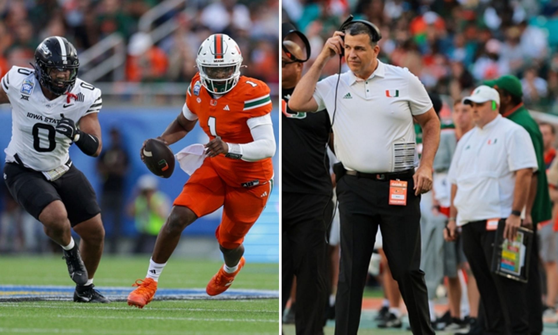 Miami HC Mario Cristobal highlights why Cam Ward should be the no.1 overall pick. (Image credits: Imagn)