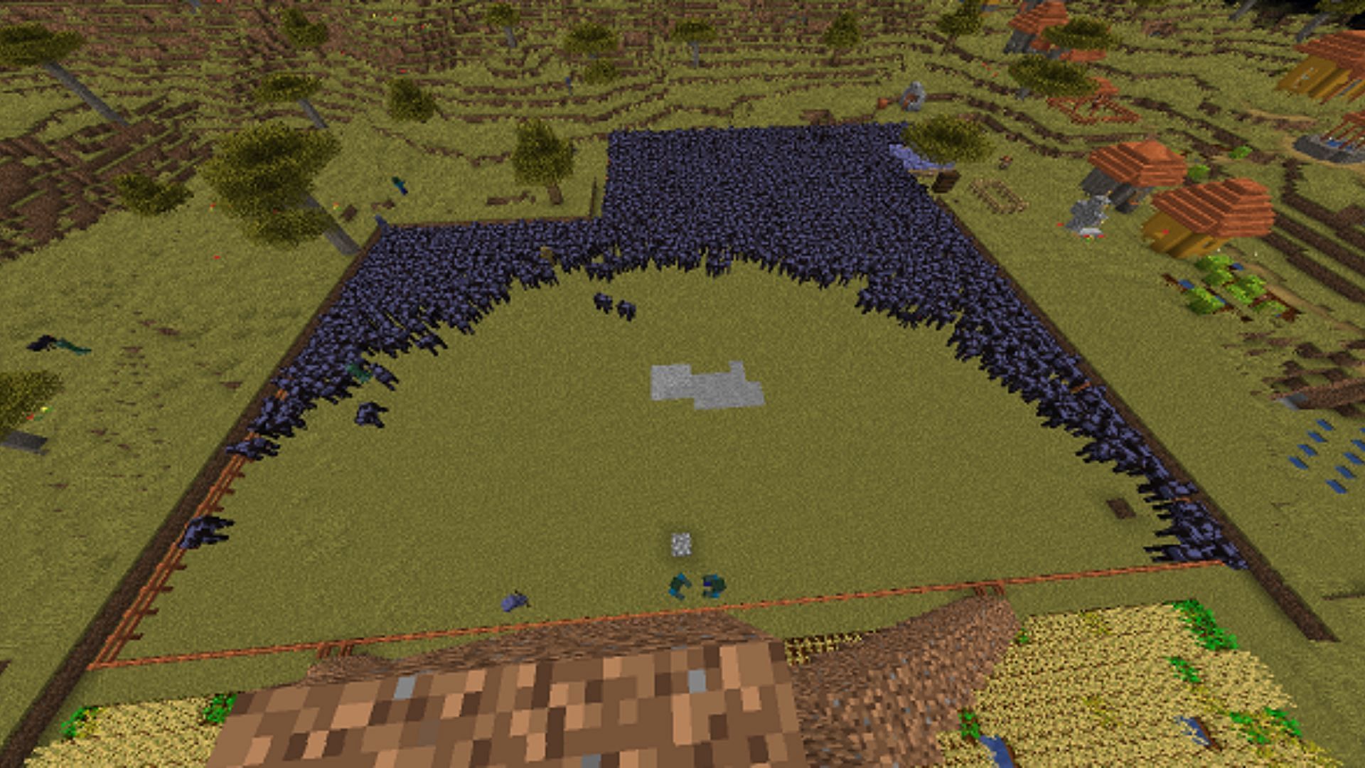 Bizarre mob behavior near fence in Minecraft