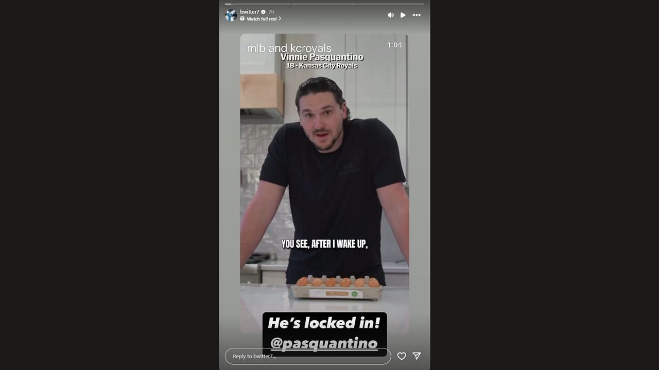 Bobby Witt Jr Instagram Story (Credits: Instagram/@bwitter7)