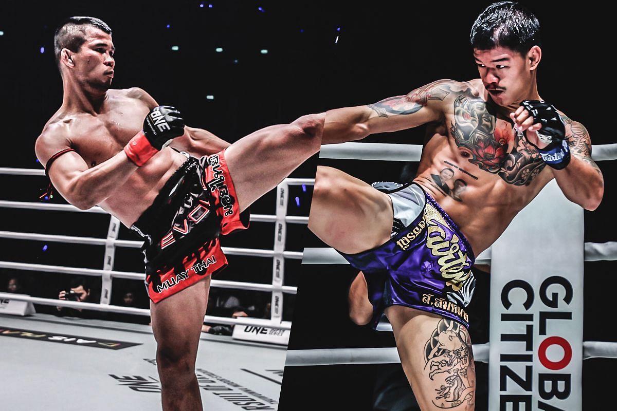 Nong-O Hama (left) and Kongthoranee (right). [Photos from ONE Championship]