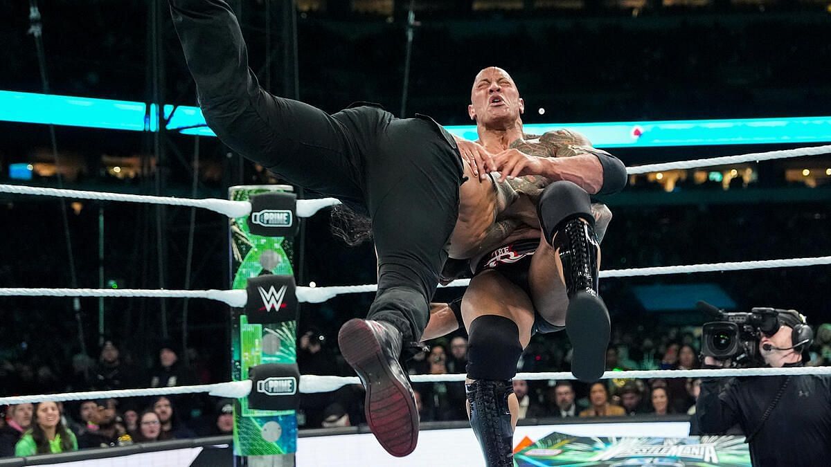 The Rock and Roman Reigns teamed up at WrestleMania XL. (Image credits: WWE.com)
