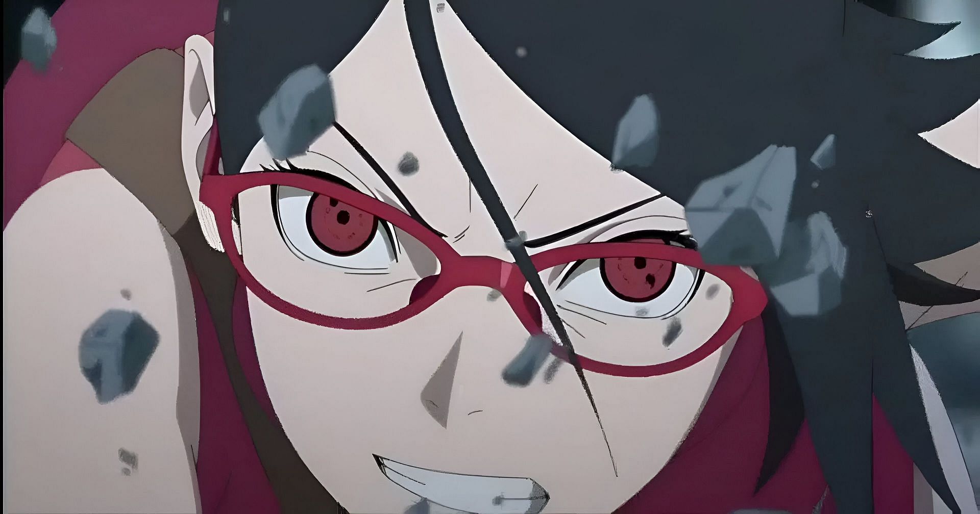 Sarada as seen in the anime (Image via Studio Pierrot)