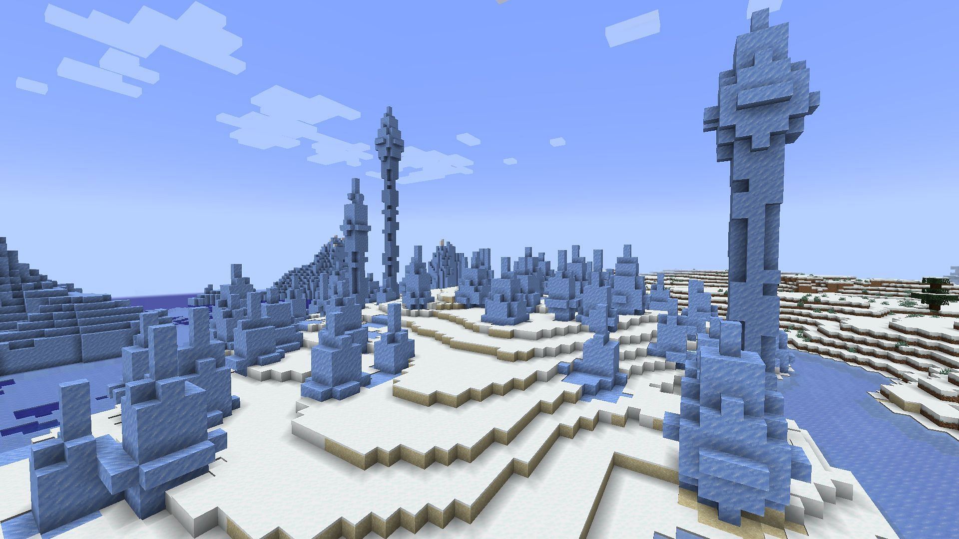 Ice spikes are a great Minecraft biome (Image via Mojang Studios)