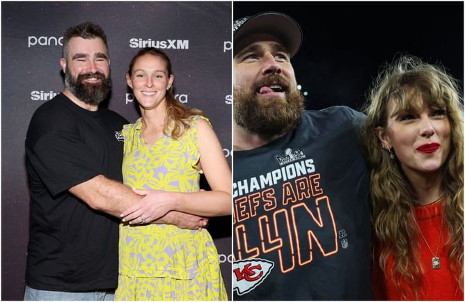 Jason Kelce's wife Kylie shares how she first learned about Travis Kelce-Taylor Swift's romance