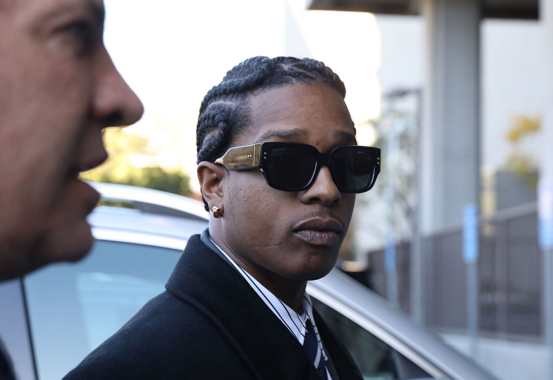 Asap Rocky walks into the courthosue  (Image via Getty)