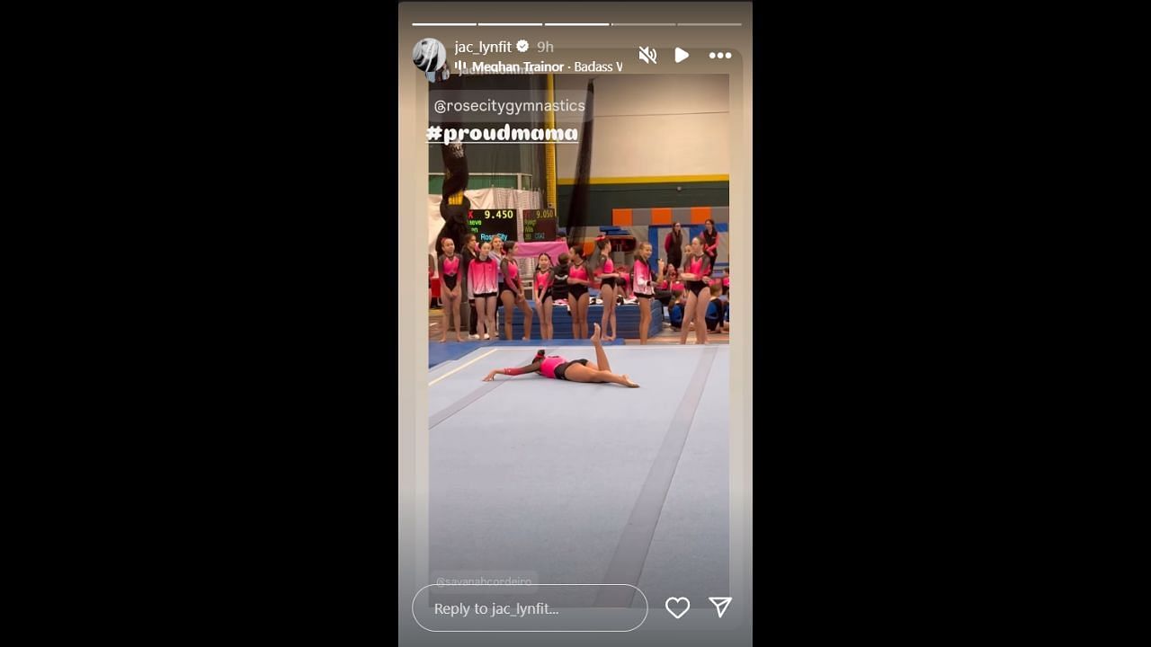 Screenshot of Jaclyn Cordeiro&#039;s Instagram Stories (Images from- Instagram.com/@jac_lynfit IG Stories)