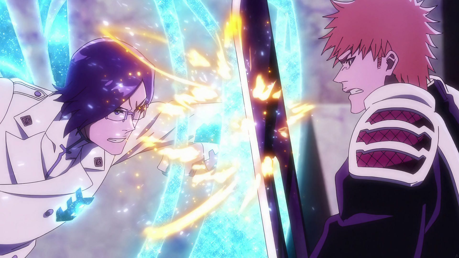 Uryu fighting with Ichigo in Bleach TYBW (Image via Pierrot Films)