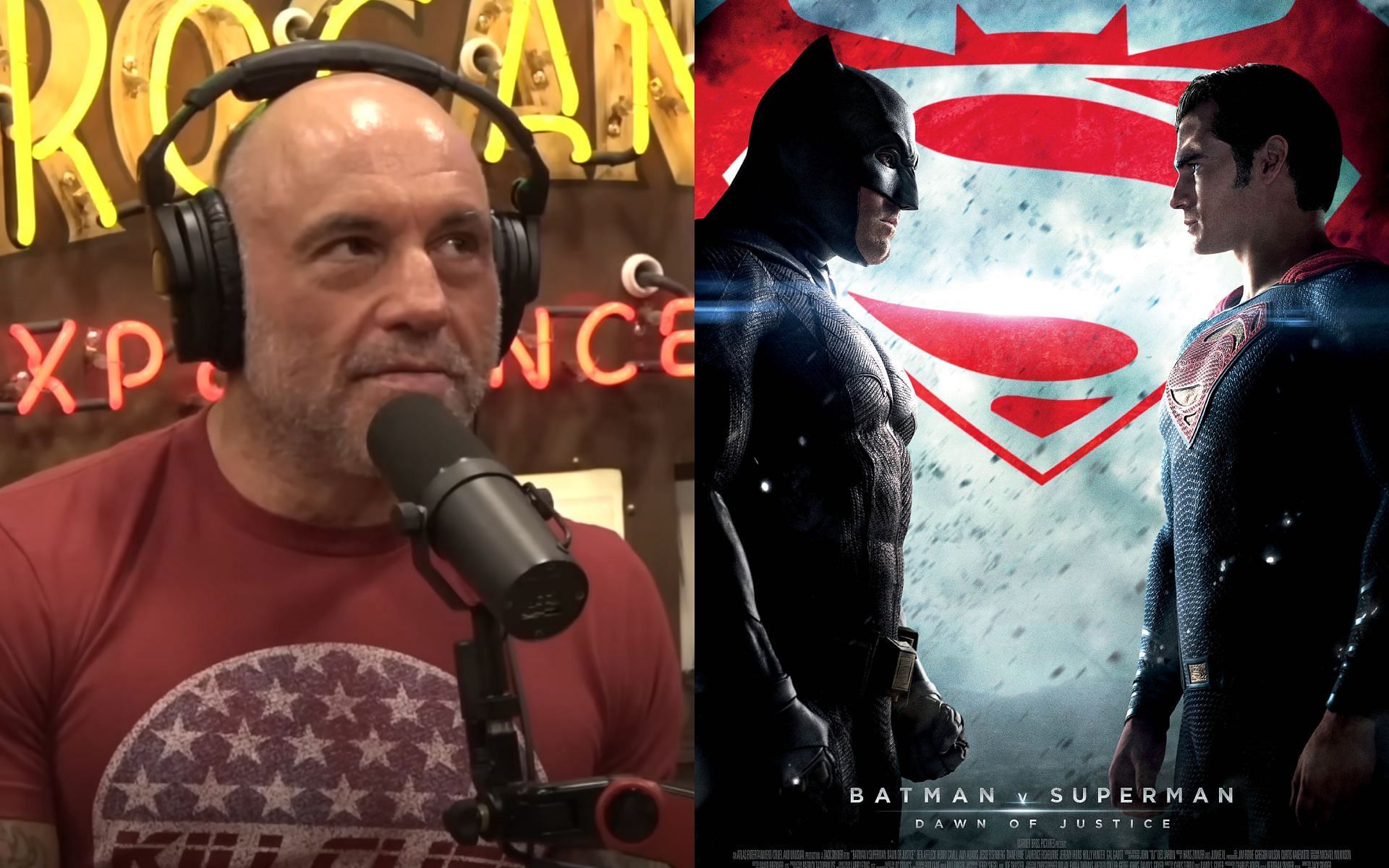 When Zack Snyder told Joe Rogan how ratings board compromised the quality of Batman v Superman movie. [Images courtesy: @joerogan on Youtube and imdb.com]