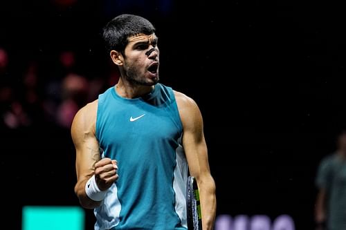 Carlos Alcaraz at the ABN AMRO Open 2025. (Photo: Getty)