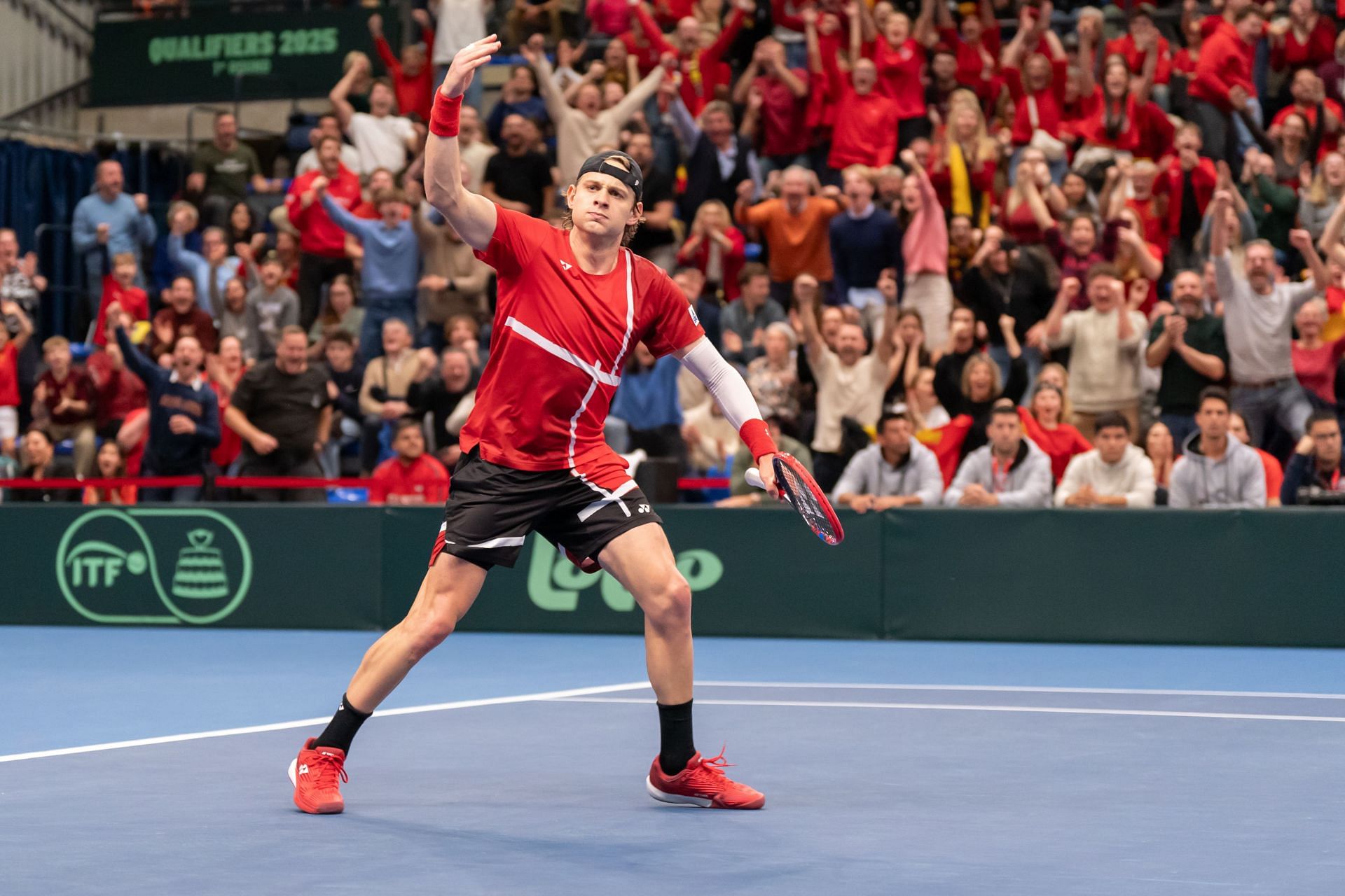 Zizou Bergs at the Belgium v Chile - 2025 Davis Cup Qualifiers First Round - Source: Getty