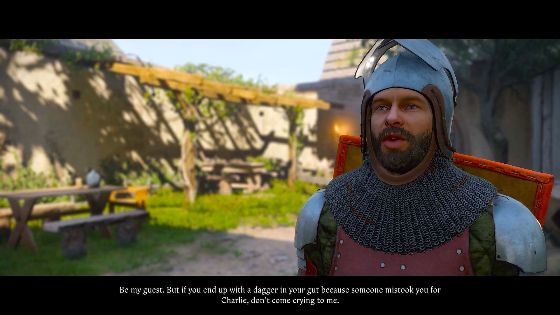 Get Charlie&#039;s cap back to Gules to complete the Handsome Charlie task in Kingdom Come Deliverance 2 (Image via Deep Silver)