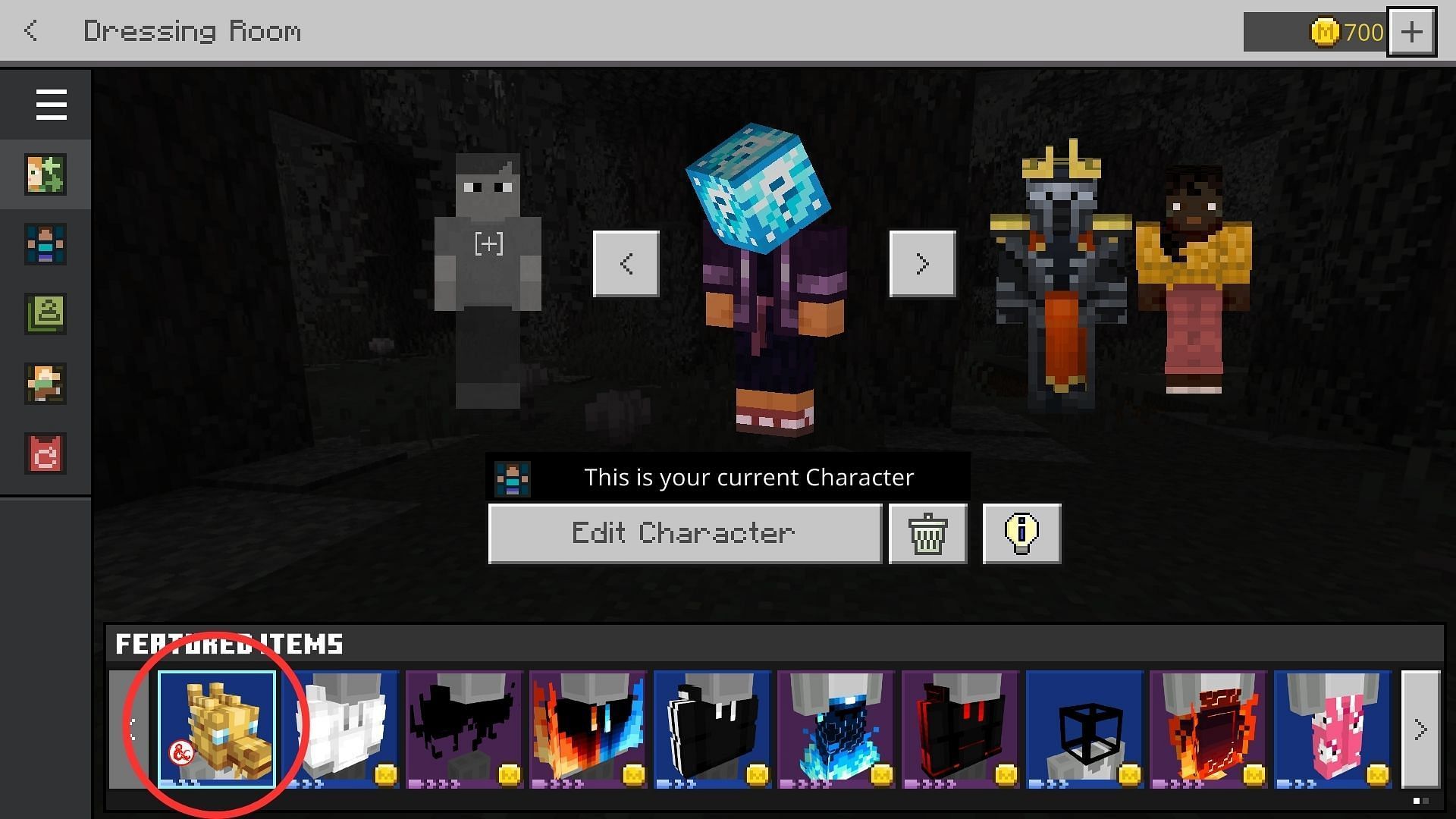 Head to the Dressing room in Minecraft Bedrock to claim this free Dragon Mask (Image via Sportskeeda Gaming/Mojang Studios)