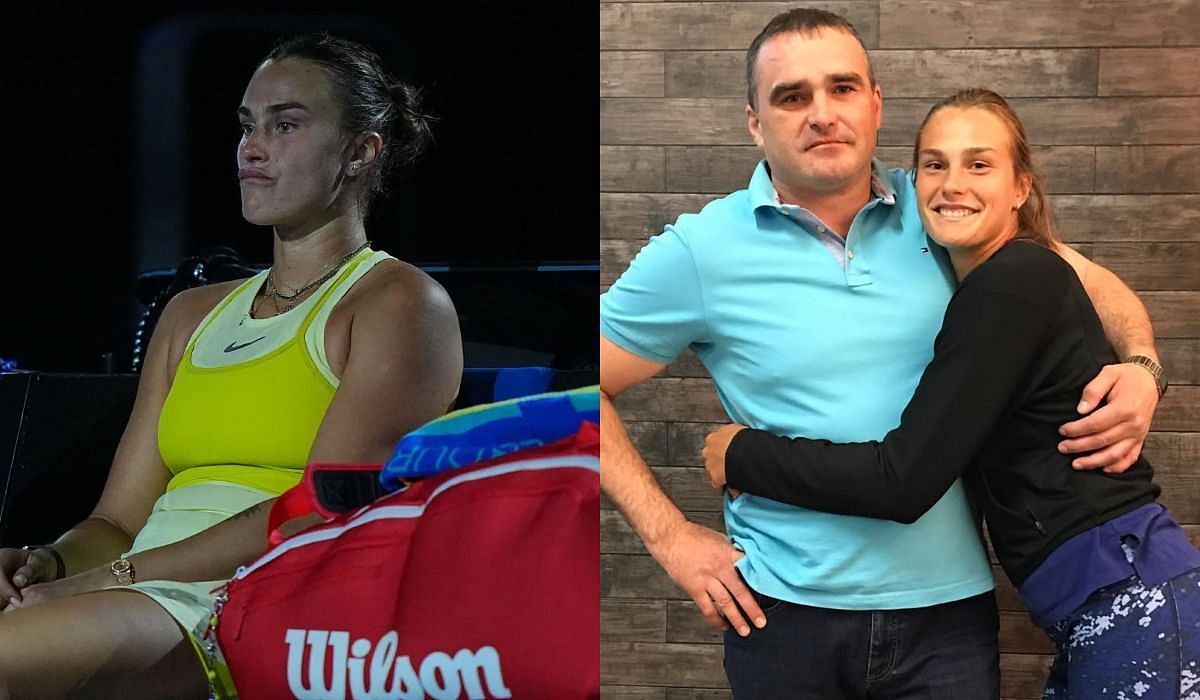 Aryna Sabalenka and her father, Sergey Sabalenka- Source: Getty and Instagram