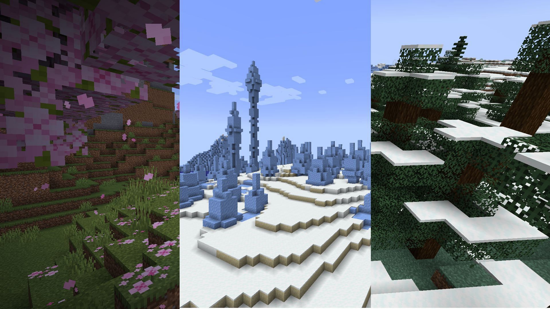 Minecraft has a lot of biomes that are beautiful (Image via Mojang Studios)