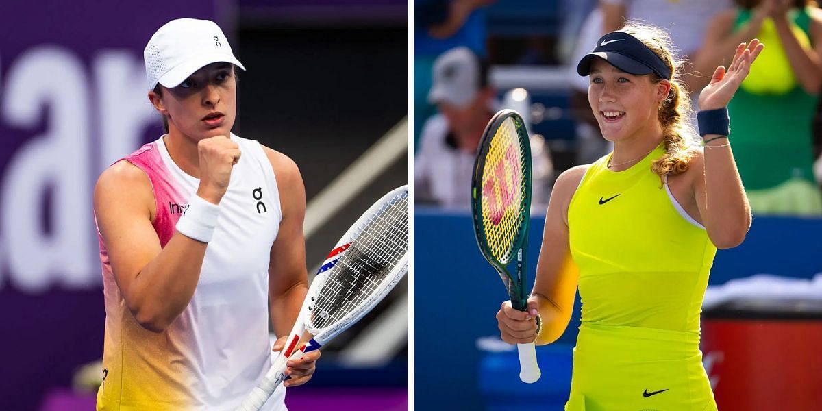 Iga Swiatek vs Mirra Andreeva is one of the quarterfinal matches at the Dubai Tennis Championships 2025. (Photos: Getty)