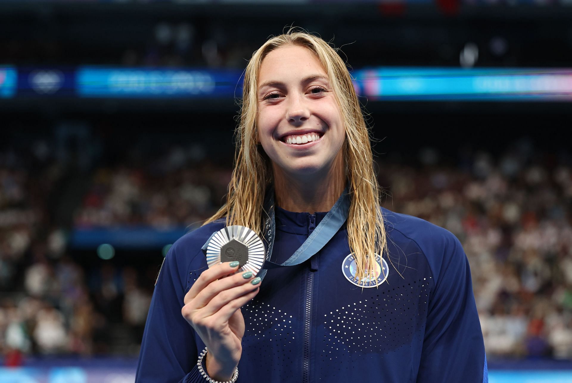 Walsh with her silver medal at the Olympic Games Paris 2024: Day 2 - (Source: Getty)