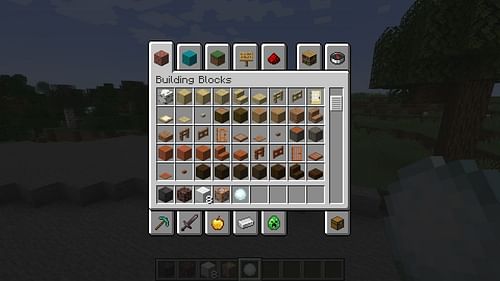 Creative mode has so many blocks that it becomes confusing (Image via Sportskeeda Gaming/Mojang)