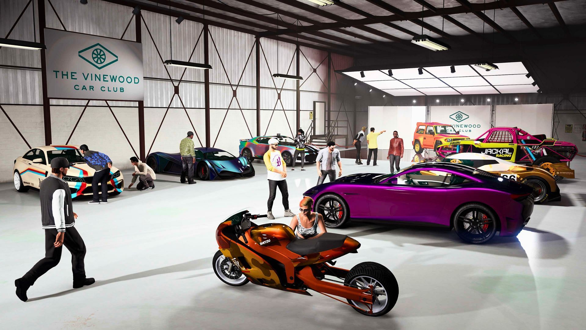 A promotional picture of The Vinewood Car Club (Image via Rockstar Games)