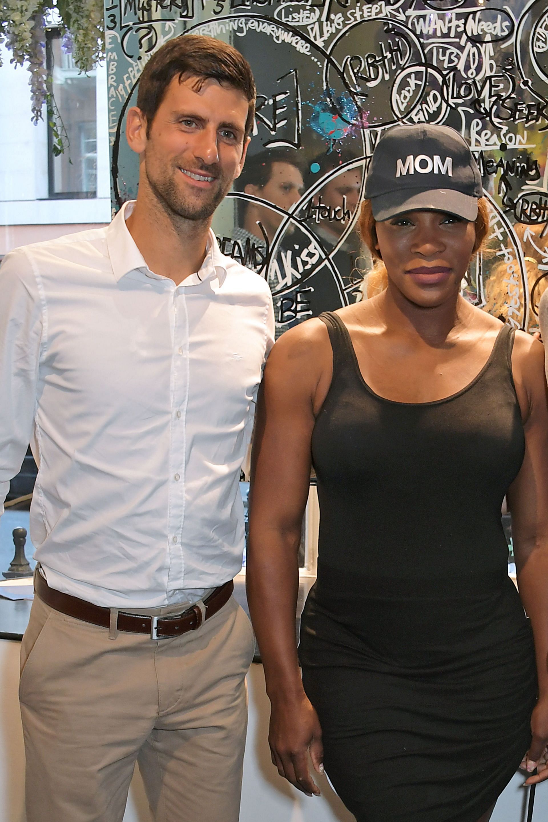 Djokovic and Williams pose together (Image Source: Getty)