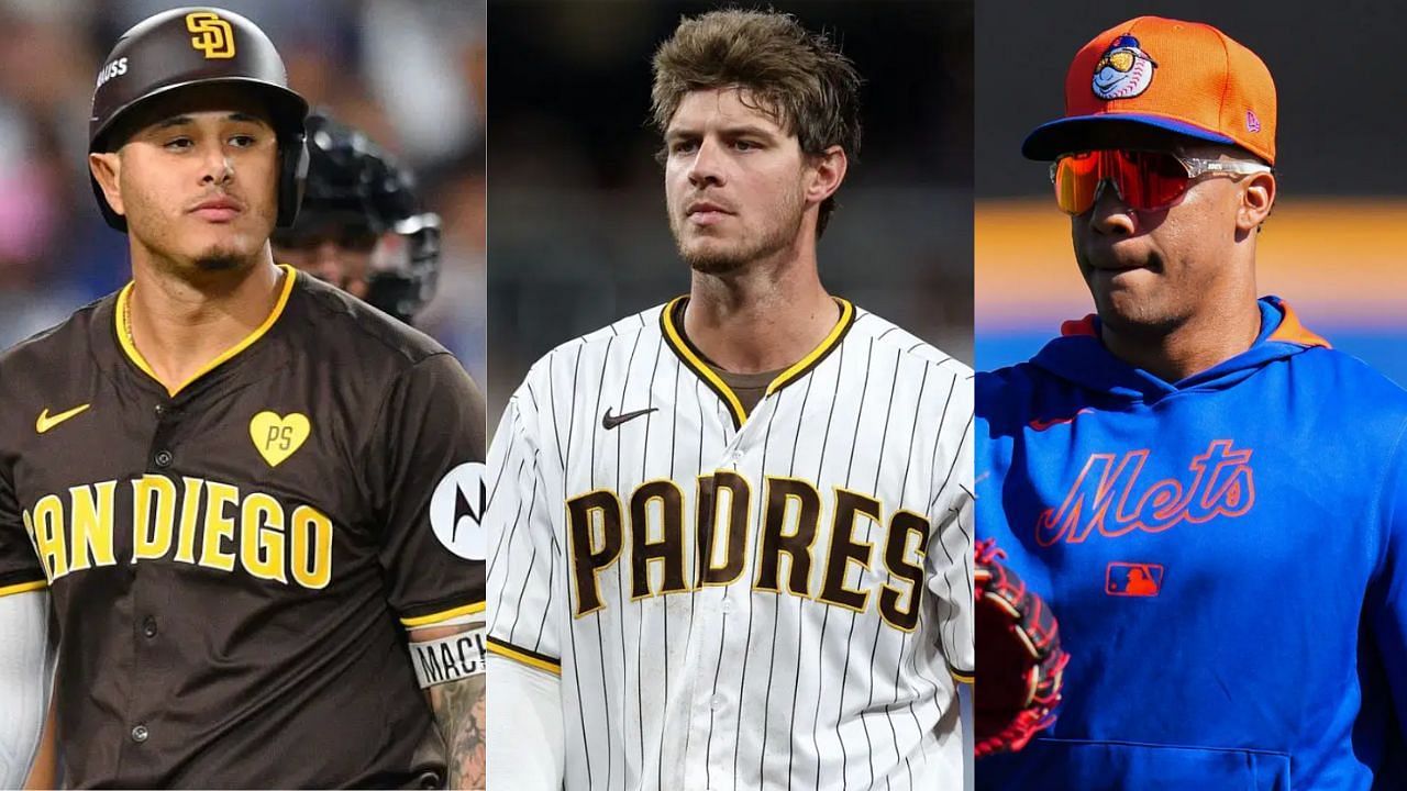 Manny Machado (L), WIll Myers (C) and Juan Soto (R) (Images from - Getty)