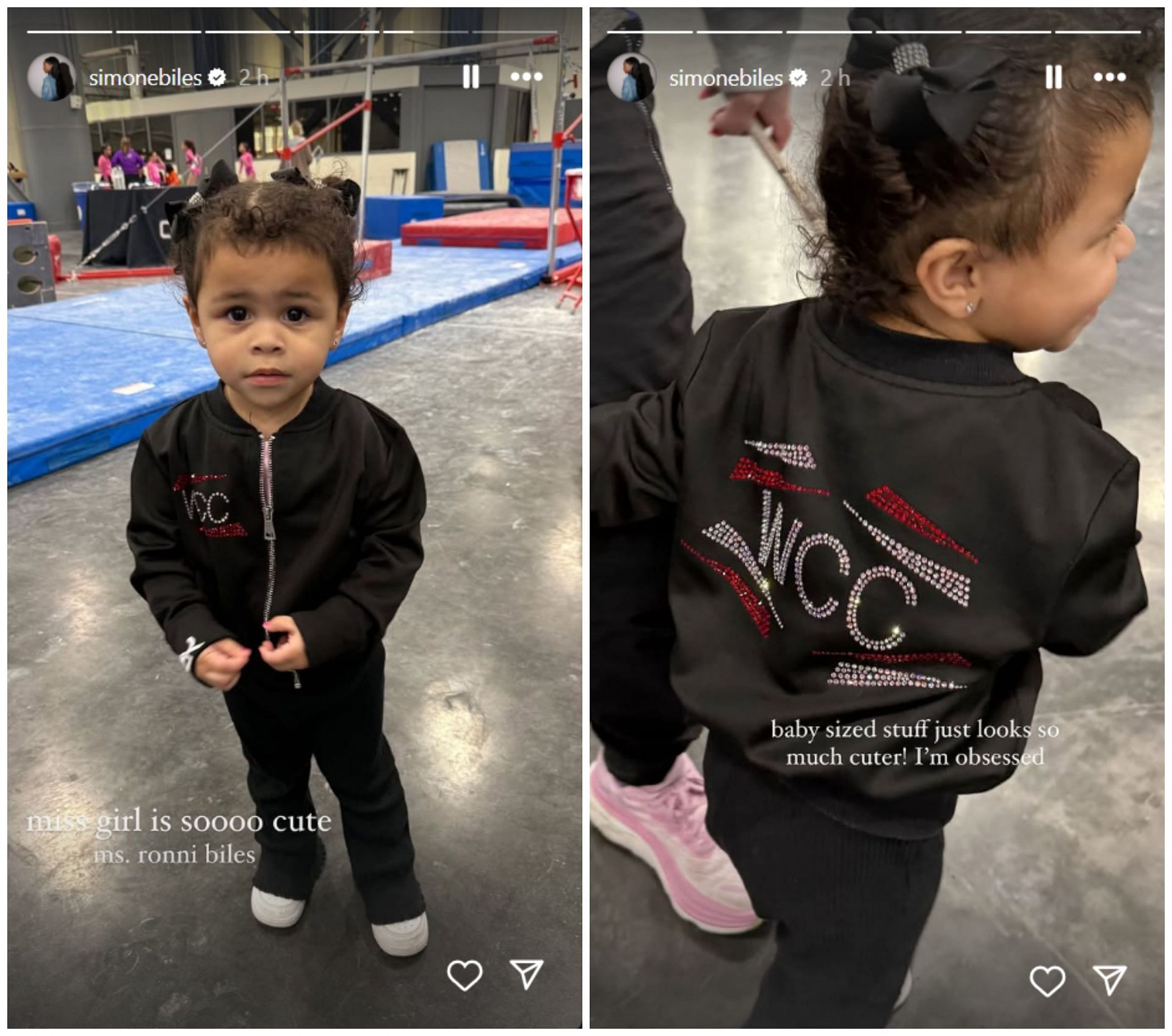 Simone Biles gushes over her niece Ronnie Biles at her Invitational; Instagram - @simonebiles