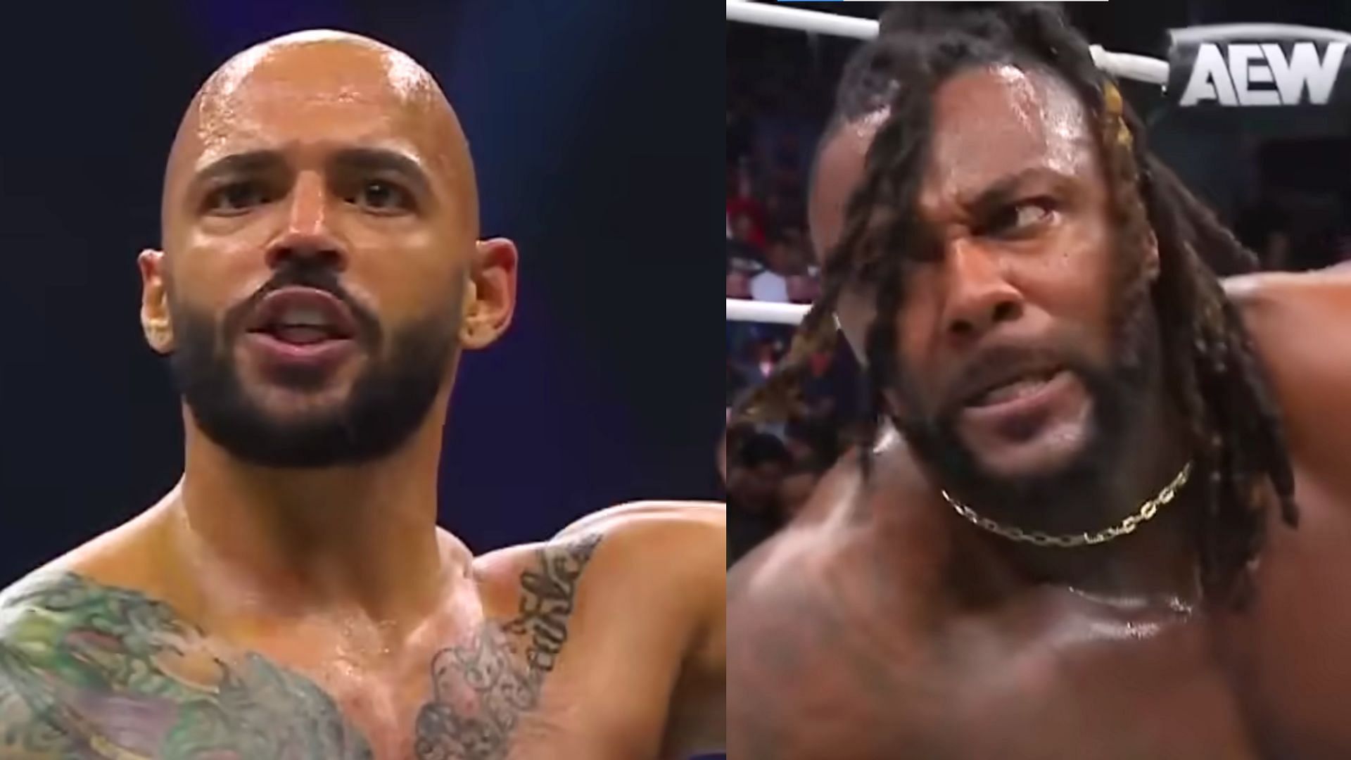 Ricochet (Left) and Swerve Strickland (Right) (Image via AEW YouTube)