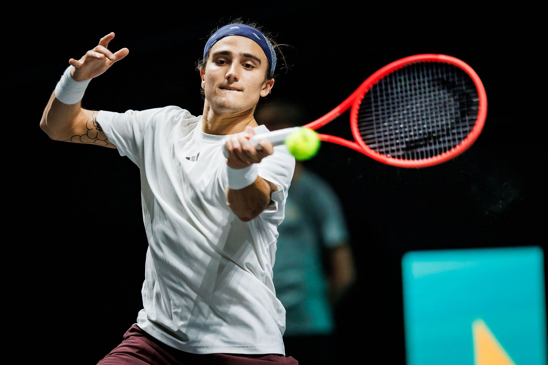 Mattia Bellucci in action in his first round match at the ABN Amro Open - Source: Getty