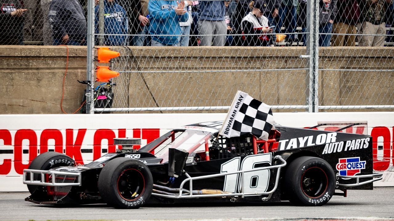 NASCAR Modifieds driver Chris Fleming wins at Bowman Gray Stadium (Source: X@NASCARRegional)