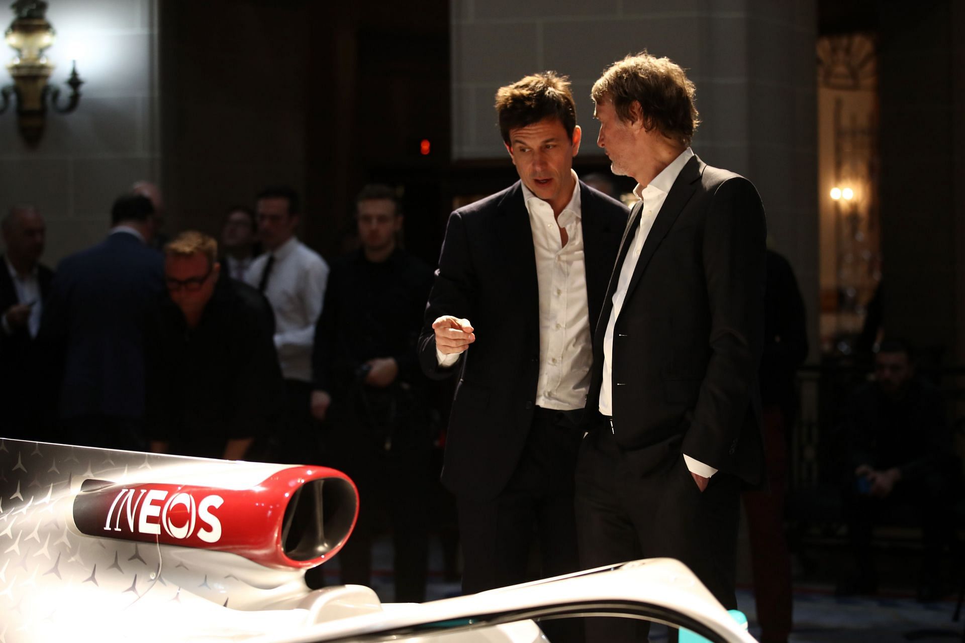 Sir Jim Ratcliffe and Toto Wolff during INEOS announcement, 2021 - Source: Getty