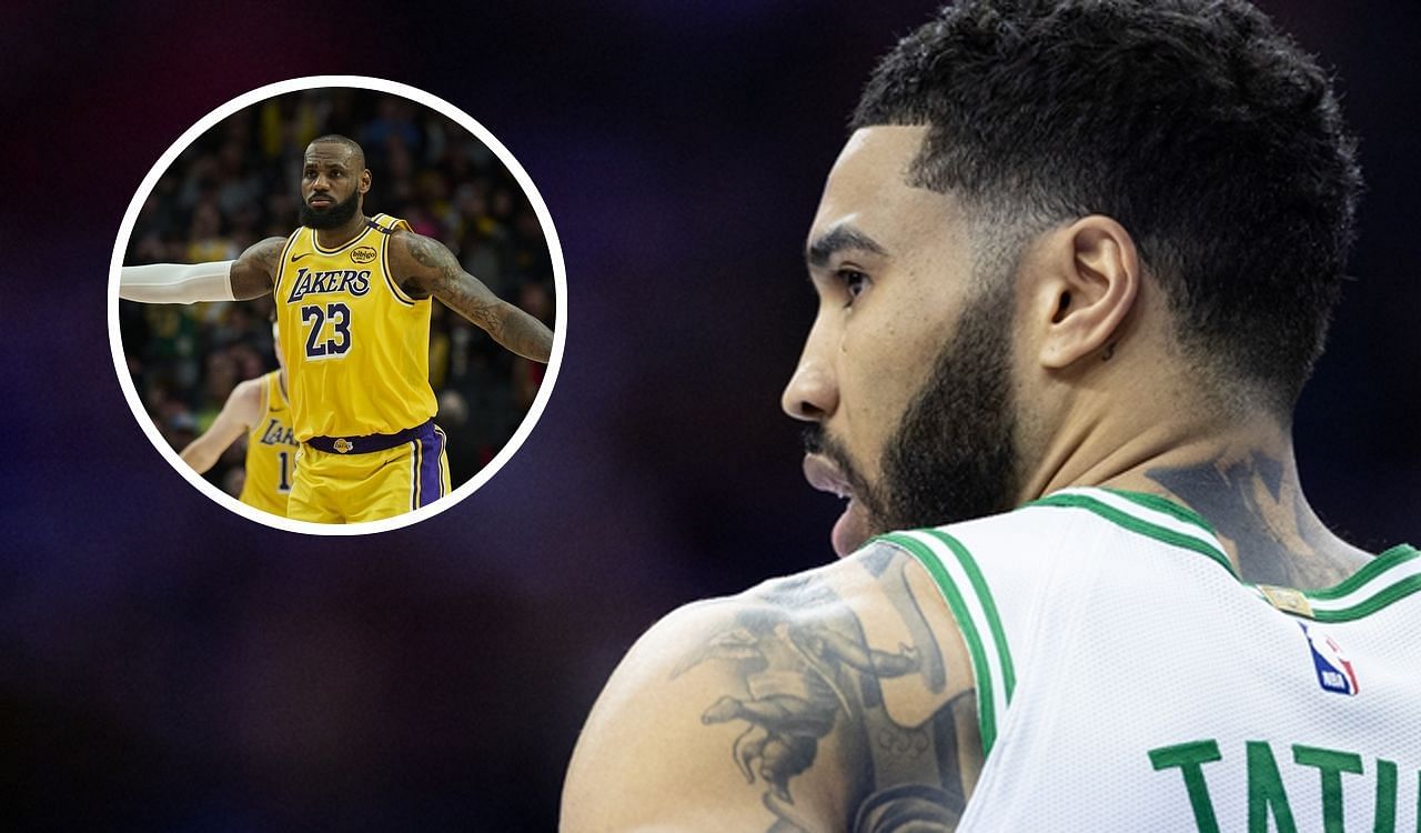 NBA fans react to Jayson Tatum saying that he wants to be a star like LeBron James and Steph Curry (Image credit: Imagn)