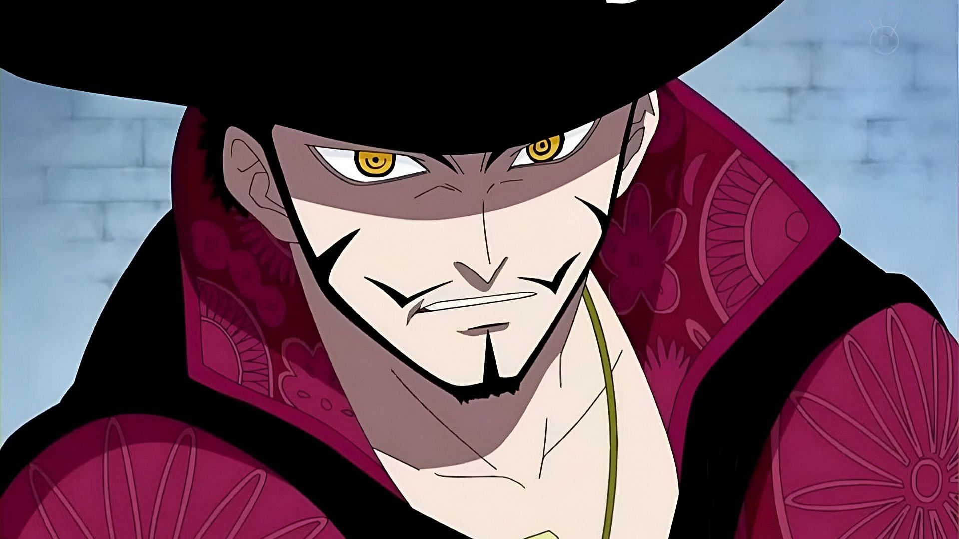 One of the One Piece characters Dracule Mihawk as seen in the anime (Image via Toei Animation)