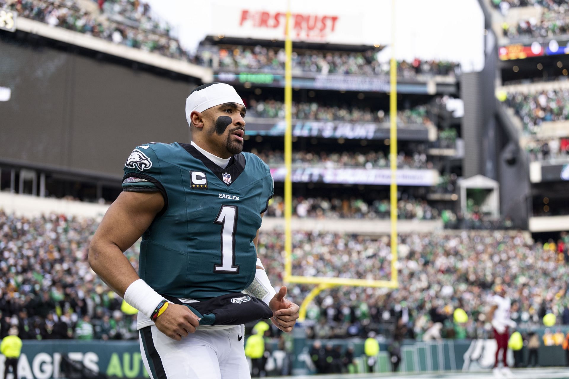 Jalen Hurts at NFC Championship Game: Washington Commanders v Philadelphia Eagles - Source: Getty