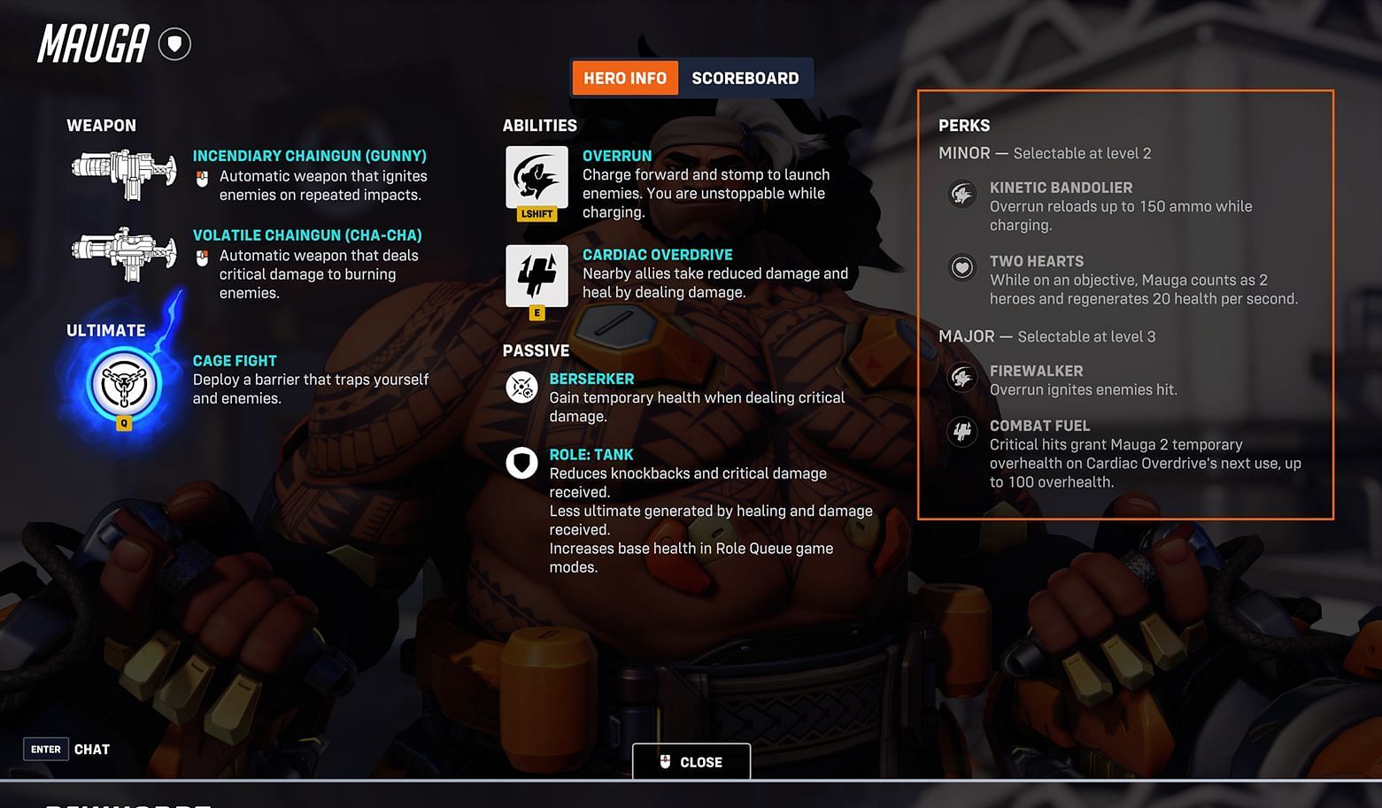 Mauga perks in Overwatch 2 (Image via Blizzard Entertainment)