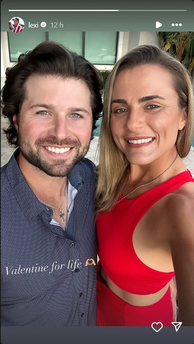 Lexi Thompson with her fianc&eacute; Max Provost (Image Courtesy: Lexi Thompson&#039;s Instagram story @lexi)