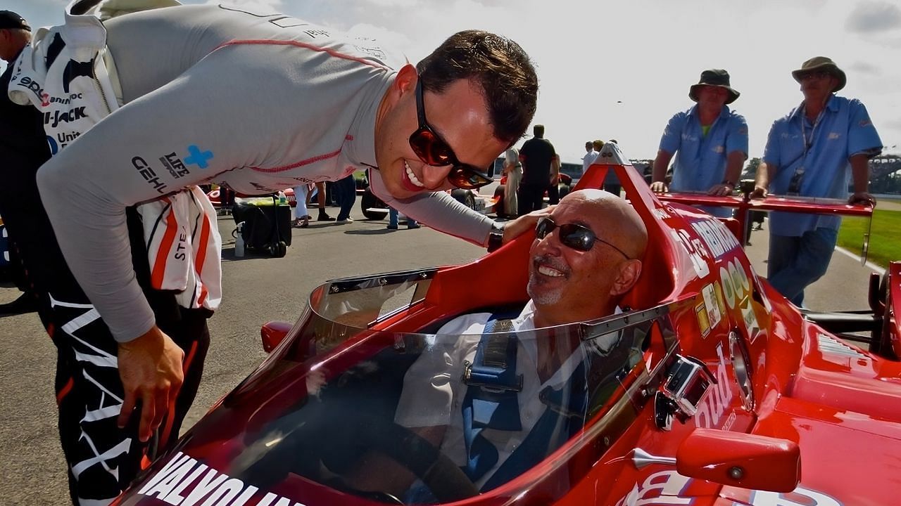 Graham Rahal shares a happy moment with his father Bobby Rahal | Image via X/(@GrahamRahal)